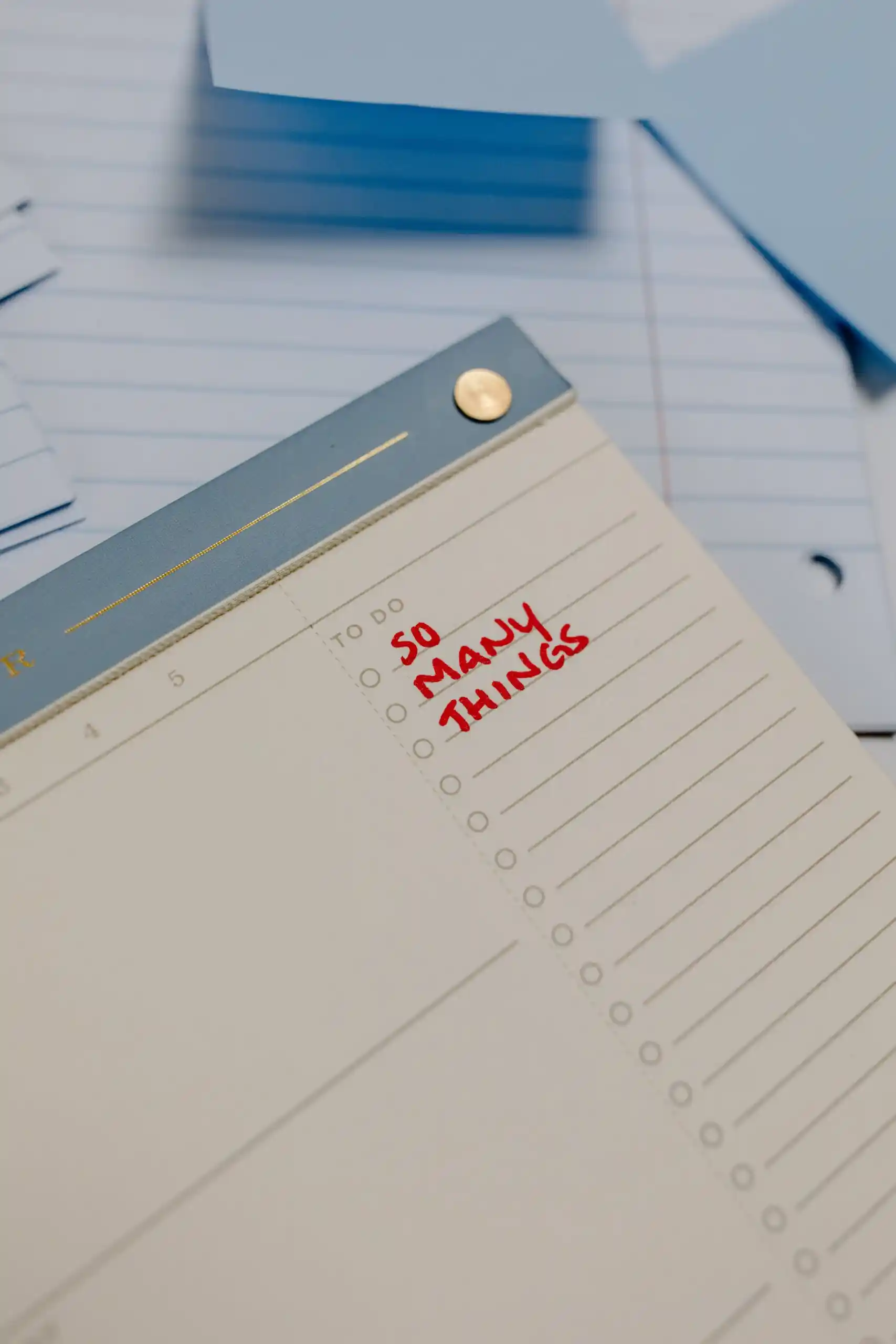 notepad with writing