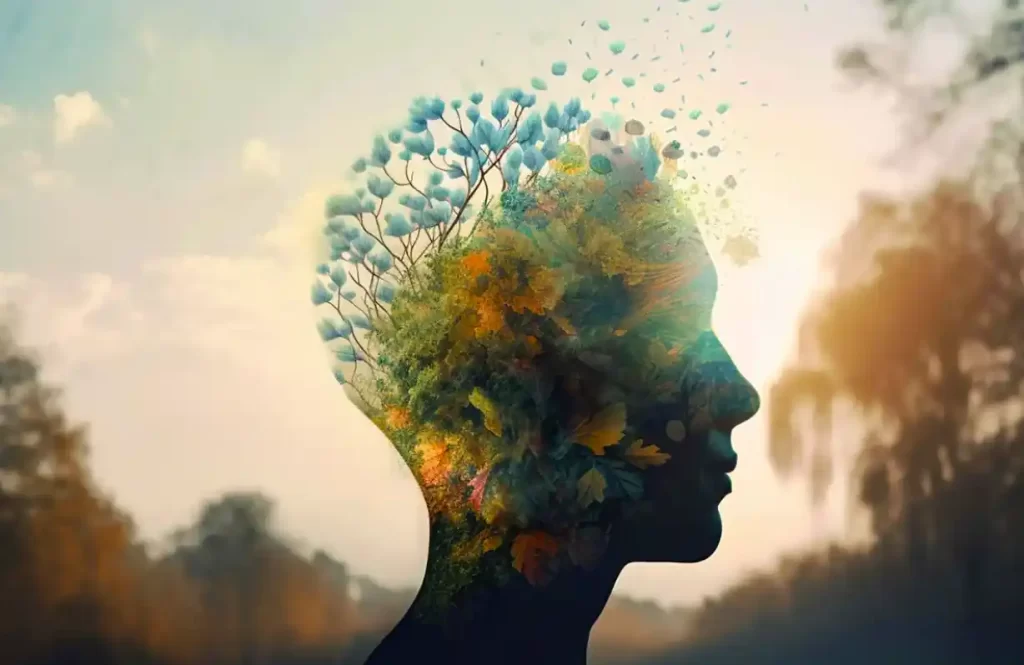 animated image of head with different leaves on the head
